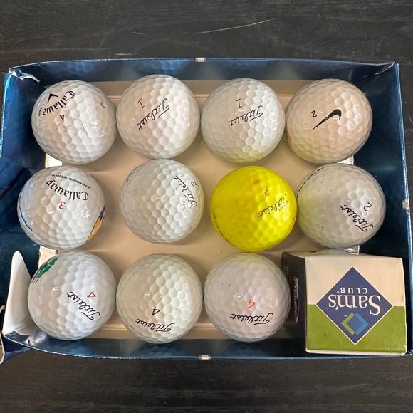 Mixed Golf Balls Lot Titleist Callaway‎ Nike Sam's Club Practice Balls - Picture 1 of 3